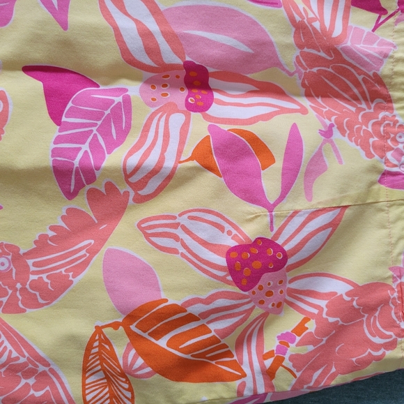 Lilly Pulitzer Pacific Wing Parrot Yellows Pinks Riverside Skirt Sz 4 - Picture 10 of 12